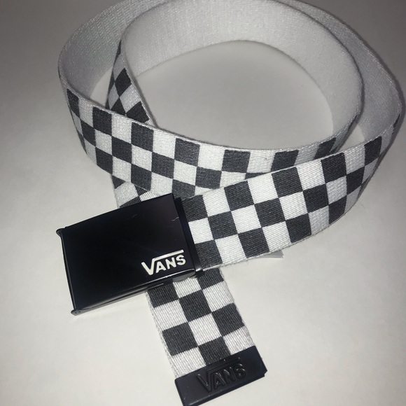 Vans Off The Wall Deppster Web Belt Black/ White Checks One Size - Picture 1 of 8